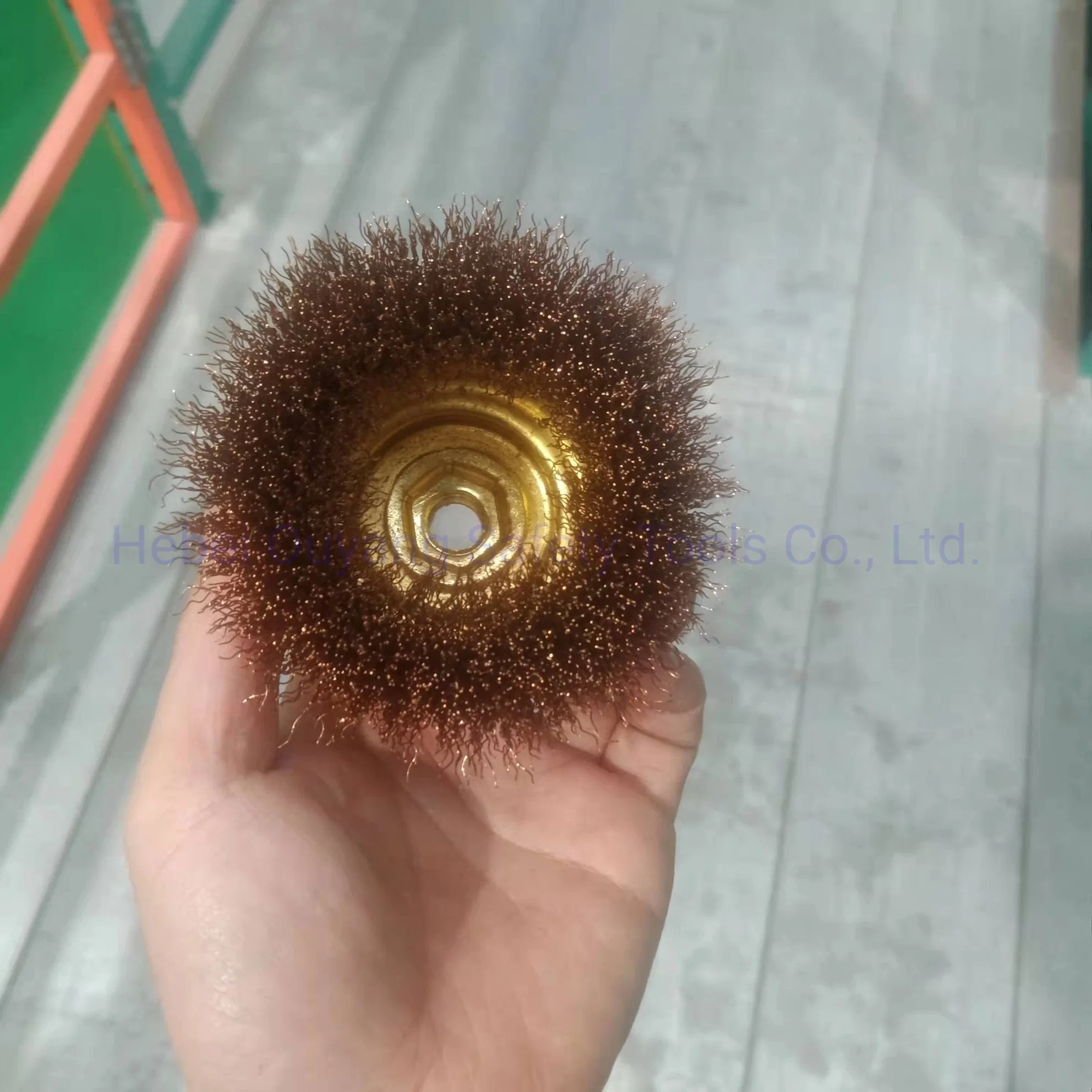 Brass/Copper Cup Brush, 14*100 mm, Anti-Spark, Phosphor Copper