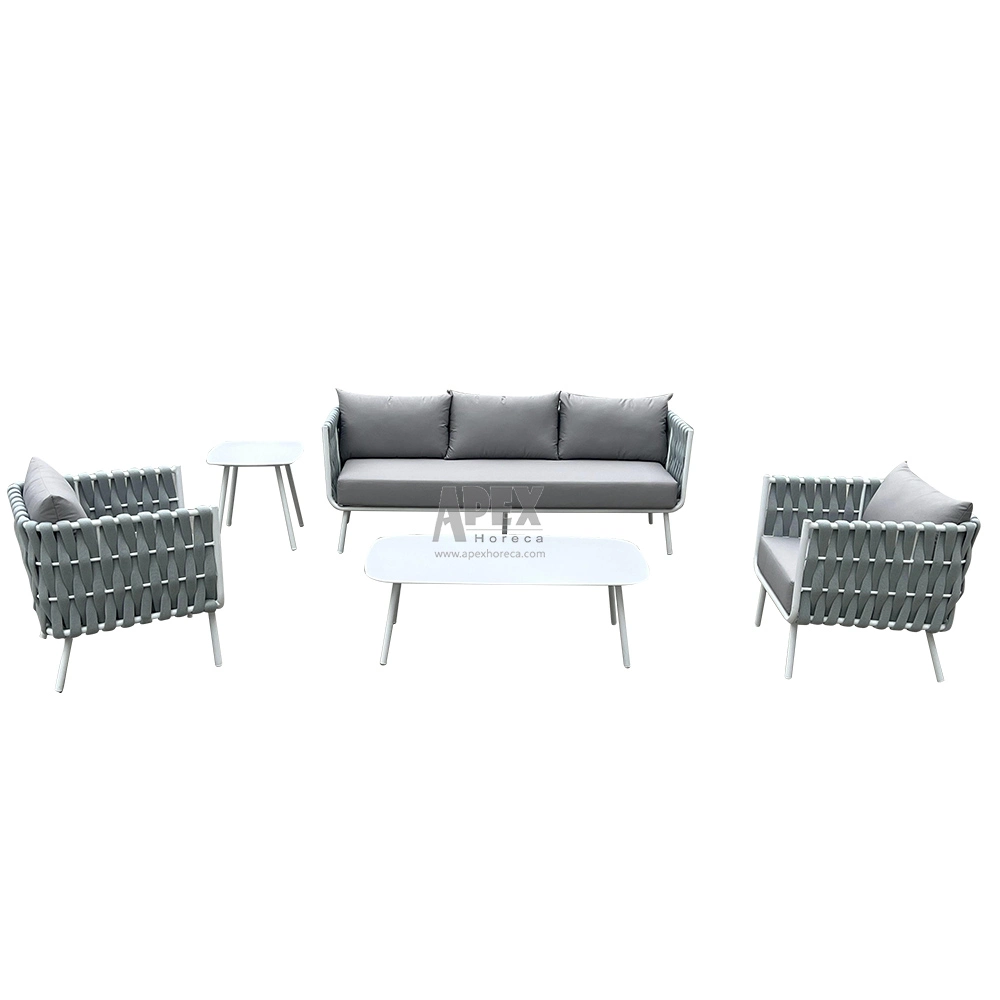 Aluminum Frame Patio Garden Rope Home Living Room Sofa Set