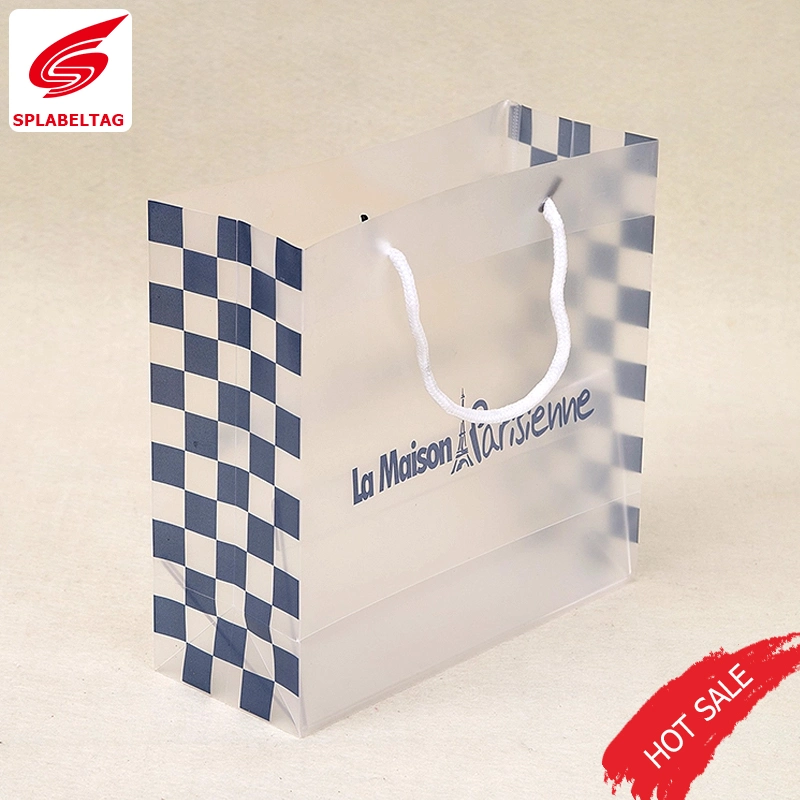 PP PVC Matte/Transparent Plastic Handle Bag Shopping Gift Bag with Logo