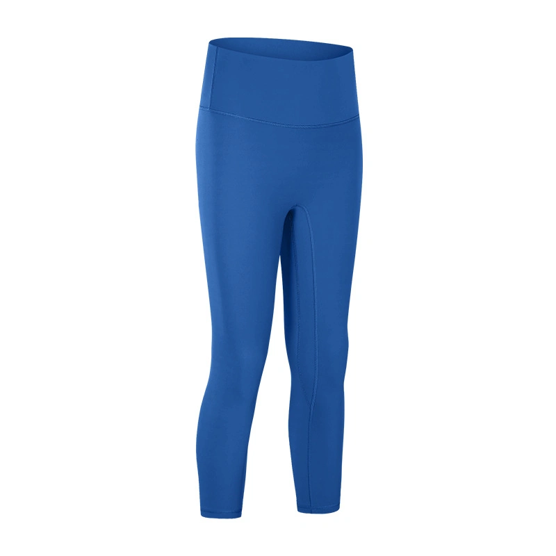 Línea libre de vergüenza de gimnasio Yoga siete pantalones de cintura alta cadera Lift Slim Deportes ropa de fitness Leggings Sportswear para mujer