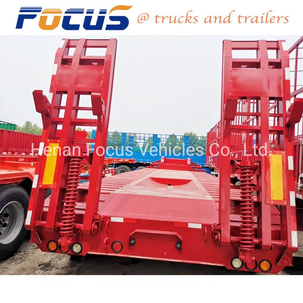 3 Axles Low Bed Semitrailer Semi-Trailer Trailer Truck Trailer