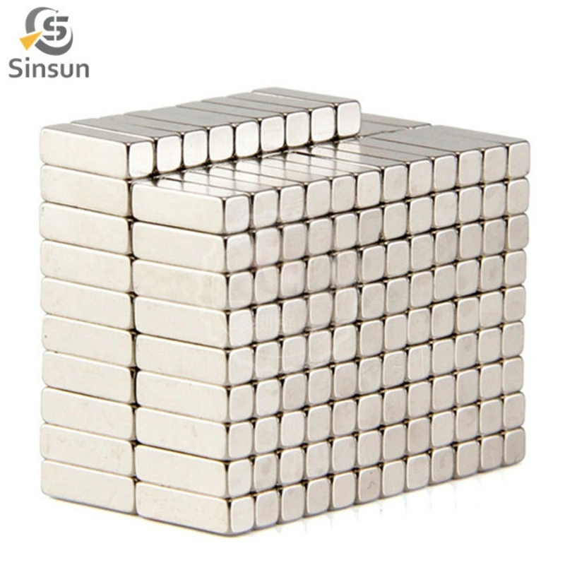 Rare Earth Cube Nickel Coating Small Bar Magnets