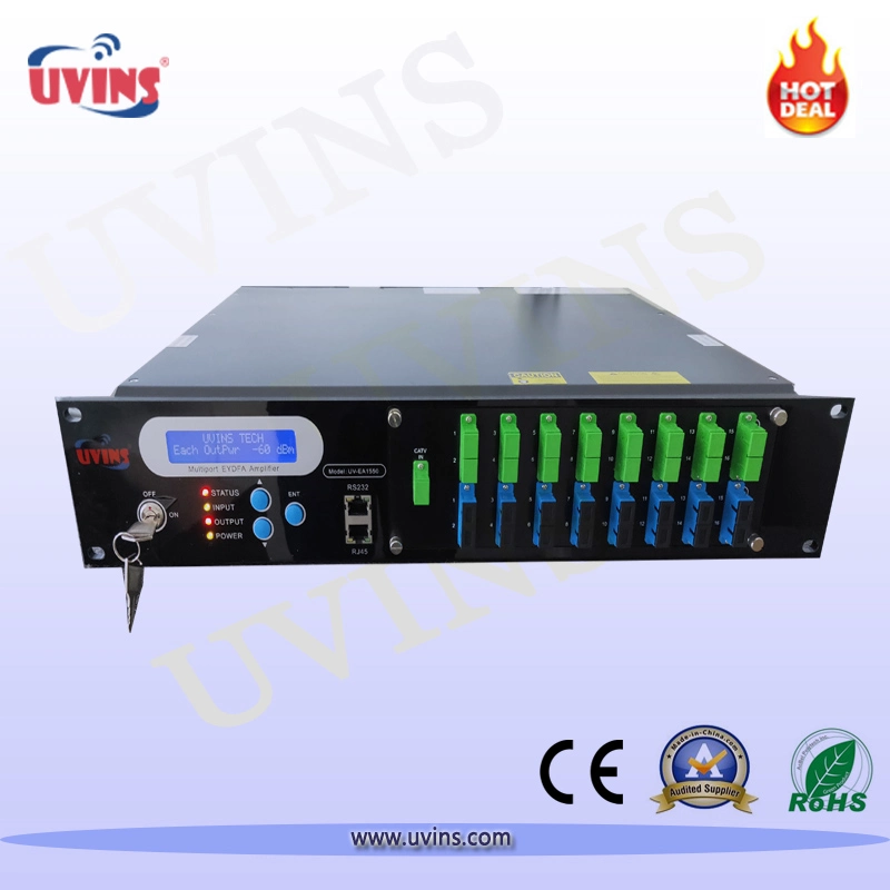 1550-нм EDFA 16*22дБ для сети FTTH CATV+GPON