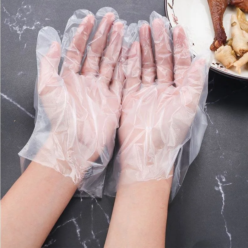 Gants jetables en PE gants en plastique antistatique pour le nettoyage de la cuisine Accessoires de cuisine