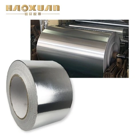 Fireproof Aluminum Foil Glassfiber Mesh Ins Duct Self Adhesive Waterproof Surface Tape for Refrigerator Industry Thermal Packing