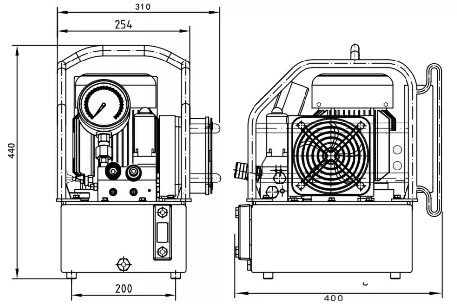 Wpe-B2 Electric Motor Hydraulic Pump Portable Electric Hydraulic Pump