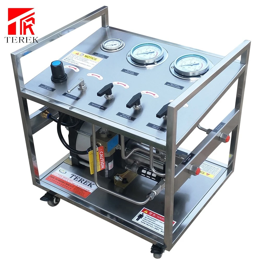 Terek Brand High quality/High cost performance 320 Bar Output Portable Pneumatic Driven Gas Booster Unit for Gases Transferring