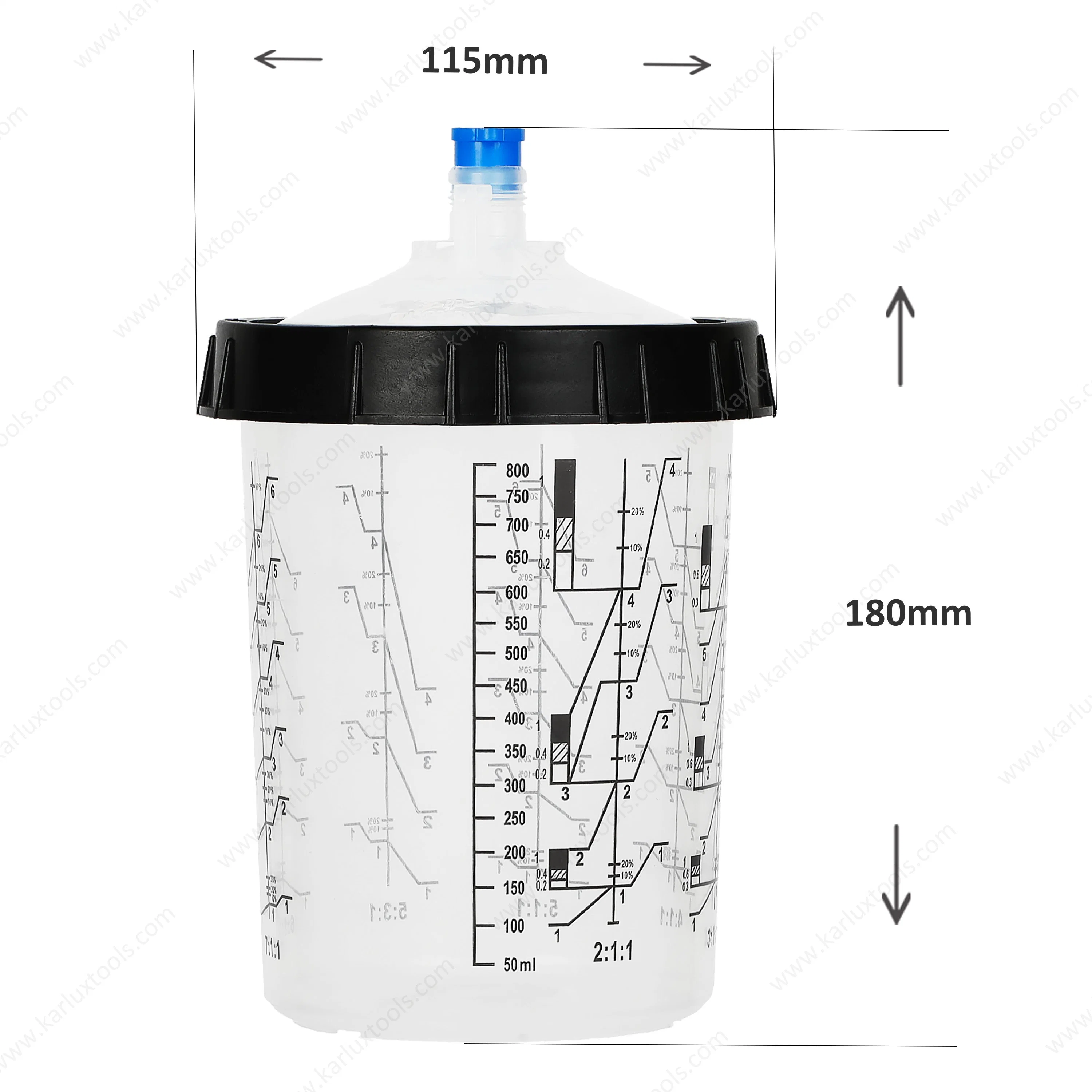 800ml Mini Spray Gun Disposal Inner Outer Mixing Painting Cup Set