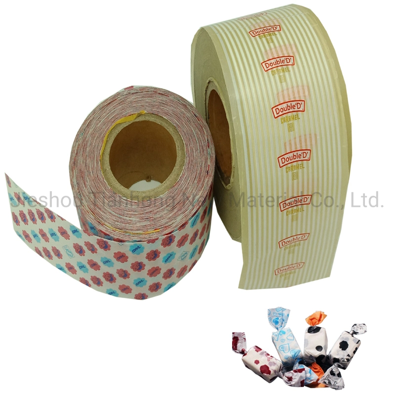 Custom Food Packing Material Printed Colored Twisting Wax Paper for Candy Wrapping