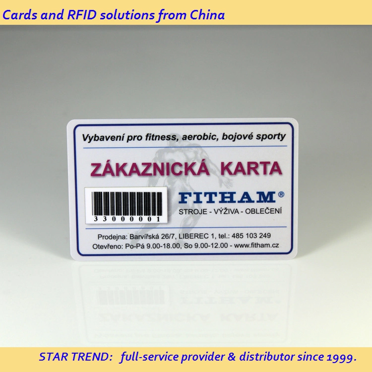 De descuento! ! Código de barras magnéticas de impresión personalizada de la tarjeta de membresía de la tarjeta de plástico