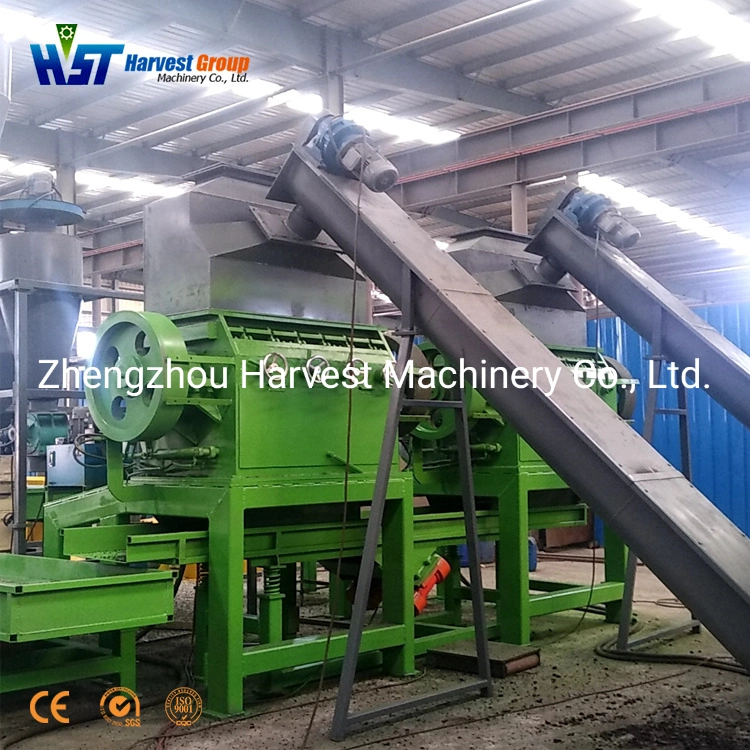 Rubber Tire Cutter Machinery Nylon Fiber Separating Equipment