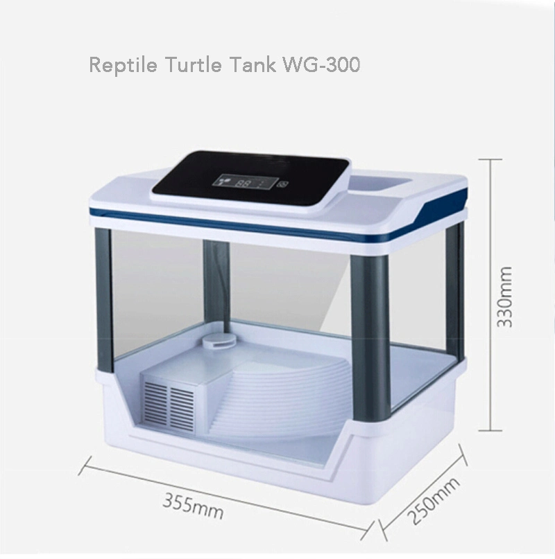 Reptile Turtle Tank with LED Displaying Screen Light Filter Platform