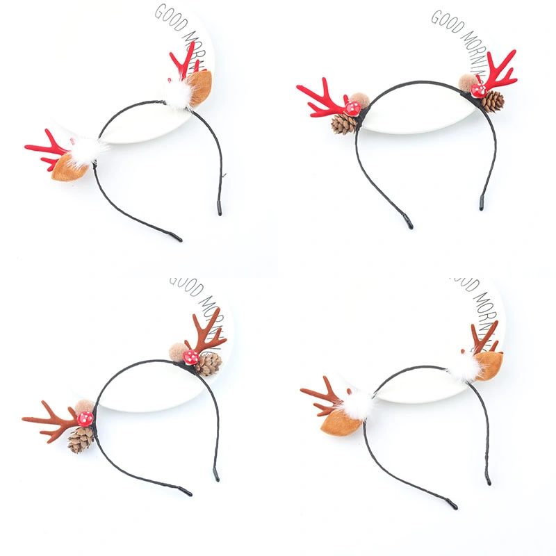 Weihnachten Elch Schwarz Zweig Haarband Antlers Katze Ohren Elf Kopfschmuck Kinder Performance Haarclip Haarkarte