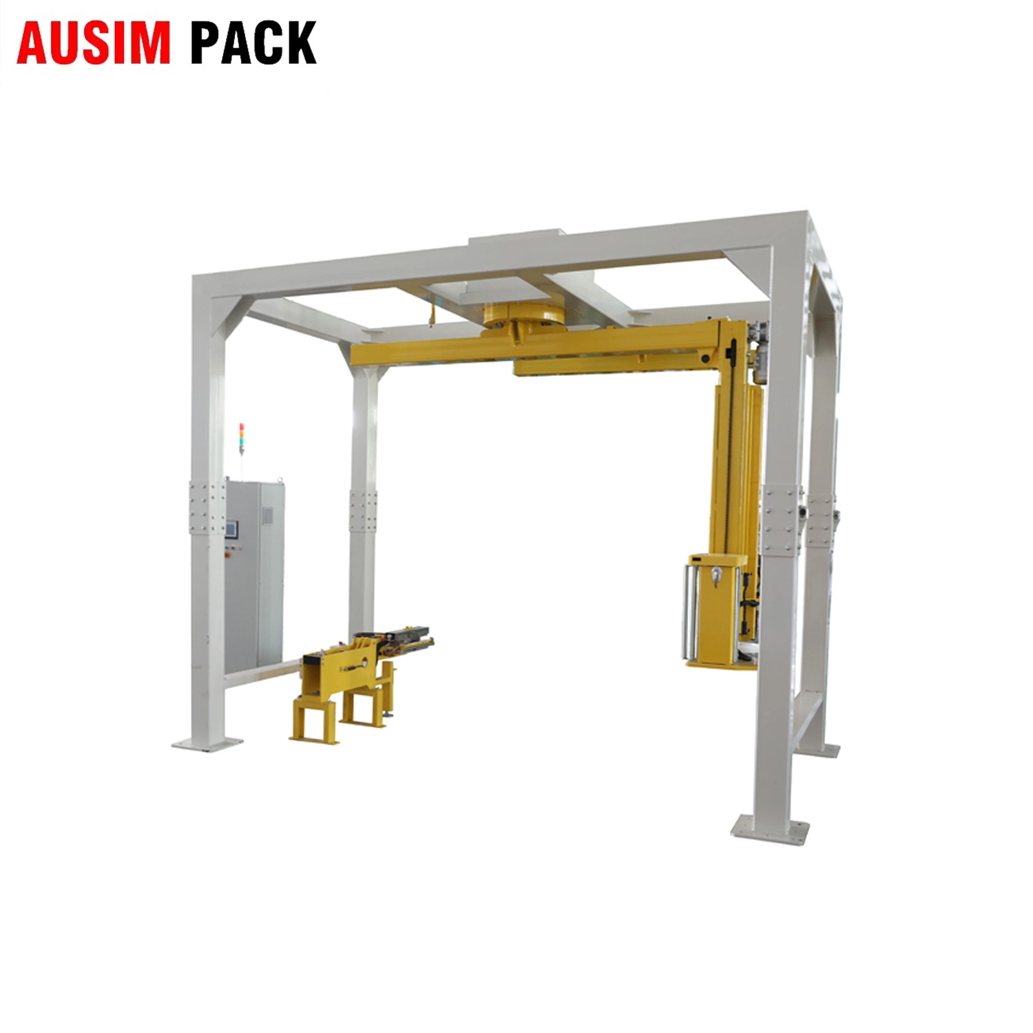 for Big Logistics Warehouse Pallet Stacking Safety High Effectively Rotary Arm Stretch Wrapper Solution