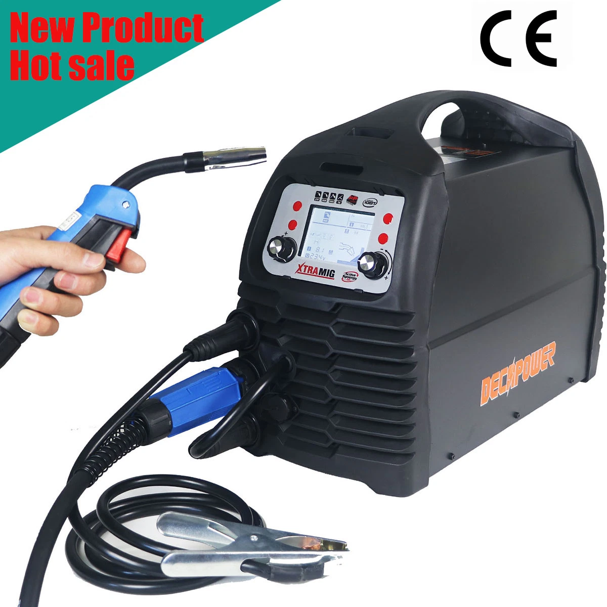 New Smart TIG MMA Mag MIG 4-in-1 200 AMP CO2 Welder Inverter Synergic No Gas Welding Machine with LCD