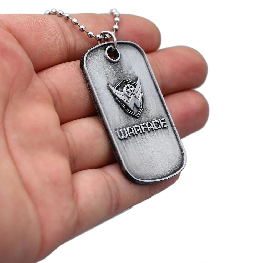 Promotional Price Hot Sale Warface Customized Antique Plated Pendant Name Tag