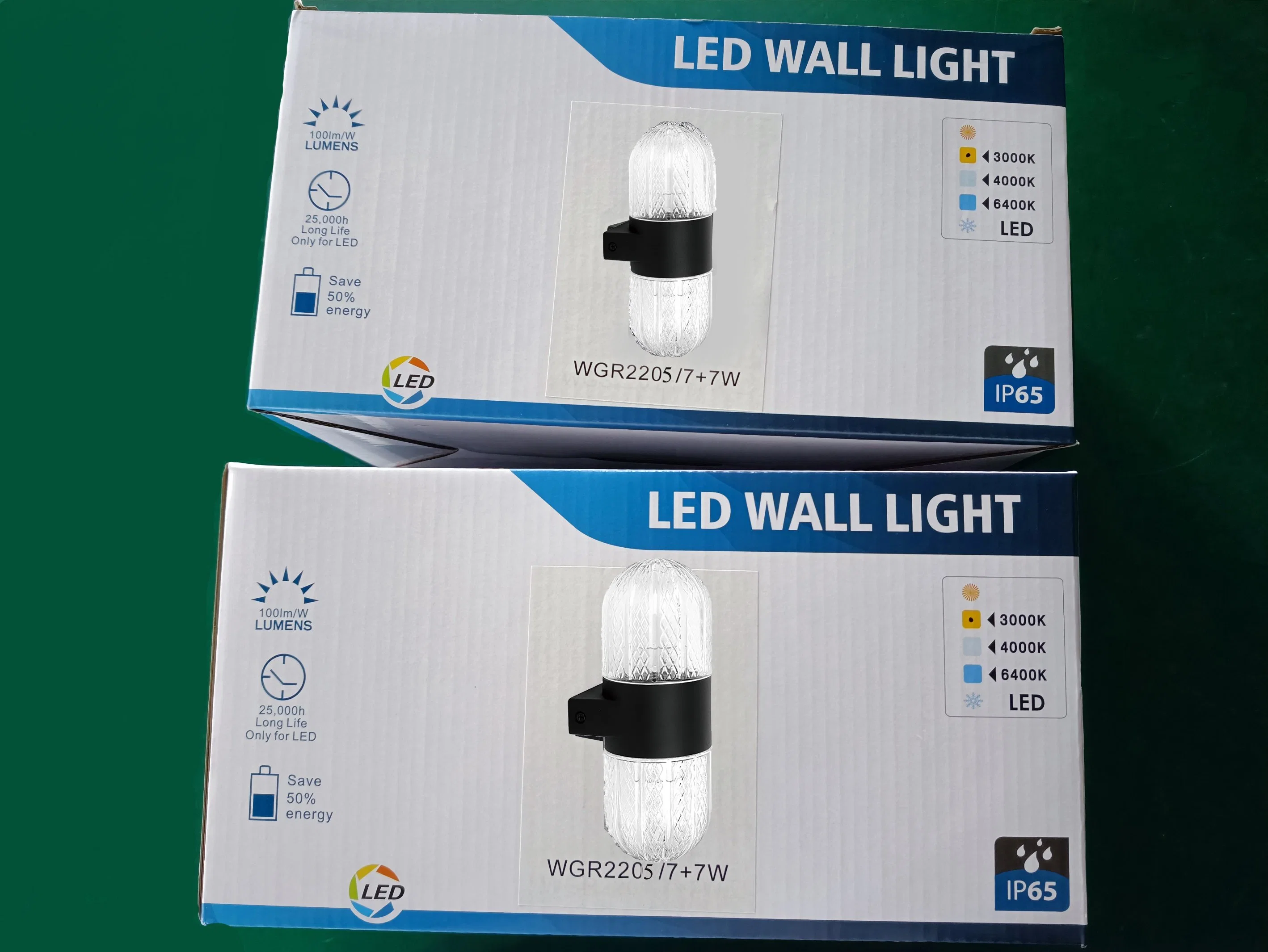 Lámpara de pared de vidrio moderna en la fuente de luz LED de montaje superficial 7W 14W