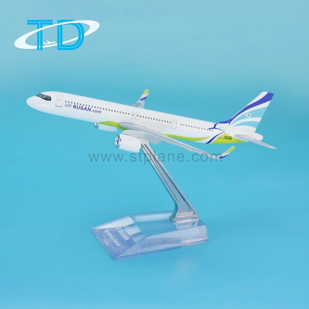 El aire Busán A321neo 1/300 de 16cm modelo de avión fundido