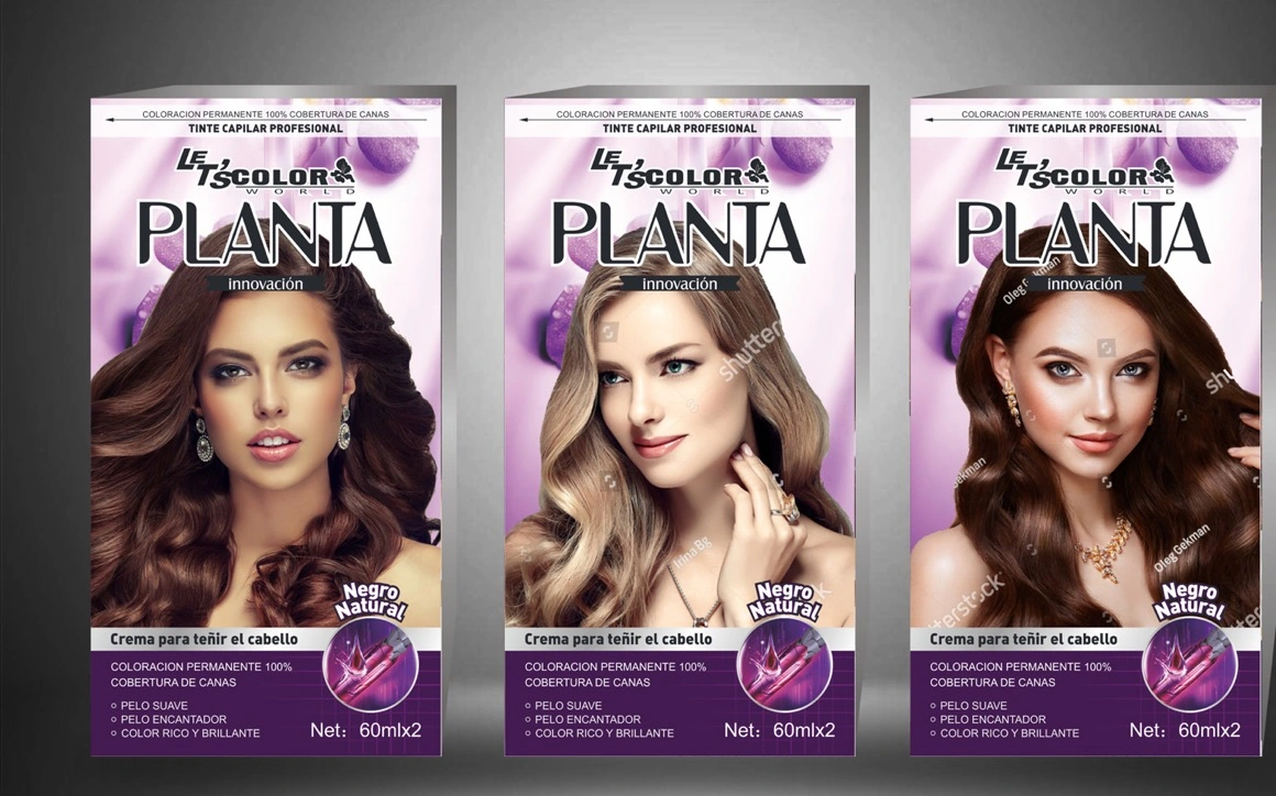 Crema de Color de cabello permanente para los profesionales de Salón de belleza tintes capilares