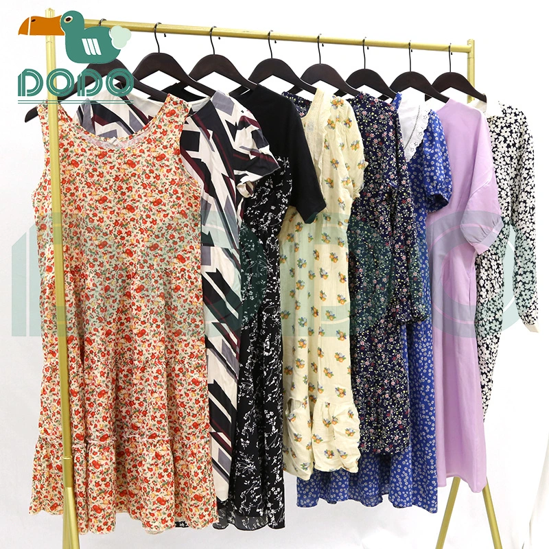 Different Styles Clothes Bales Second Hand Clothing Ladies Dress Stock Apparel