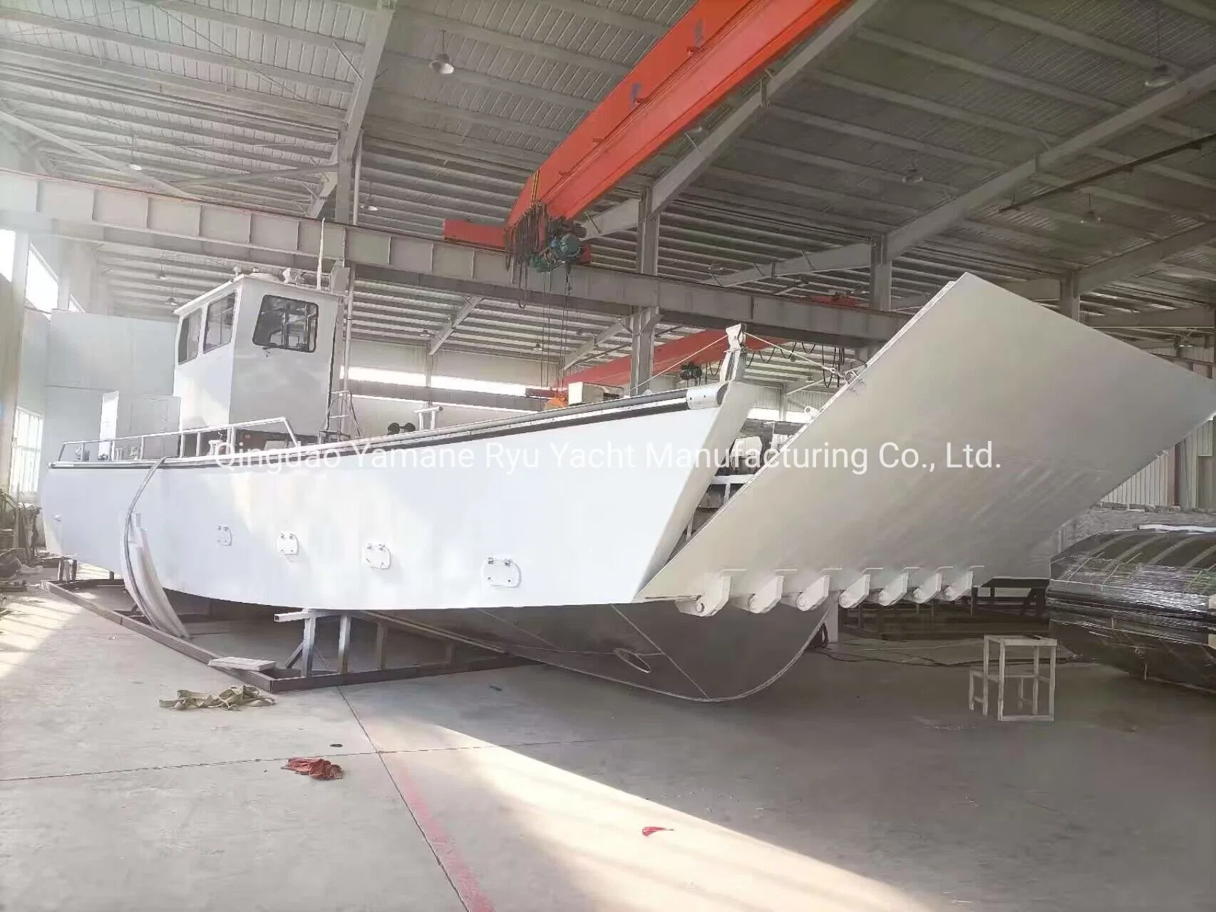 50feet Large Aluminum Landing Craft Working Boat with High Sight Captain Cabin