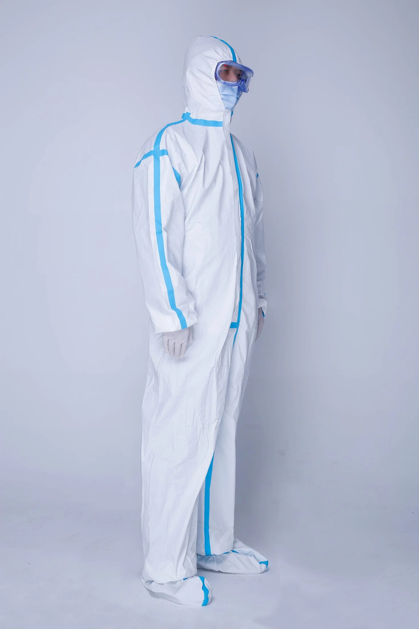 Eo Sterilization Disposable Protective Clothing Factory with Shoe Cover