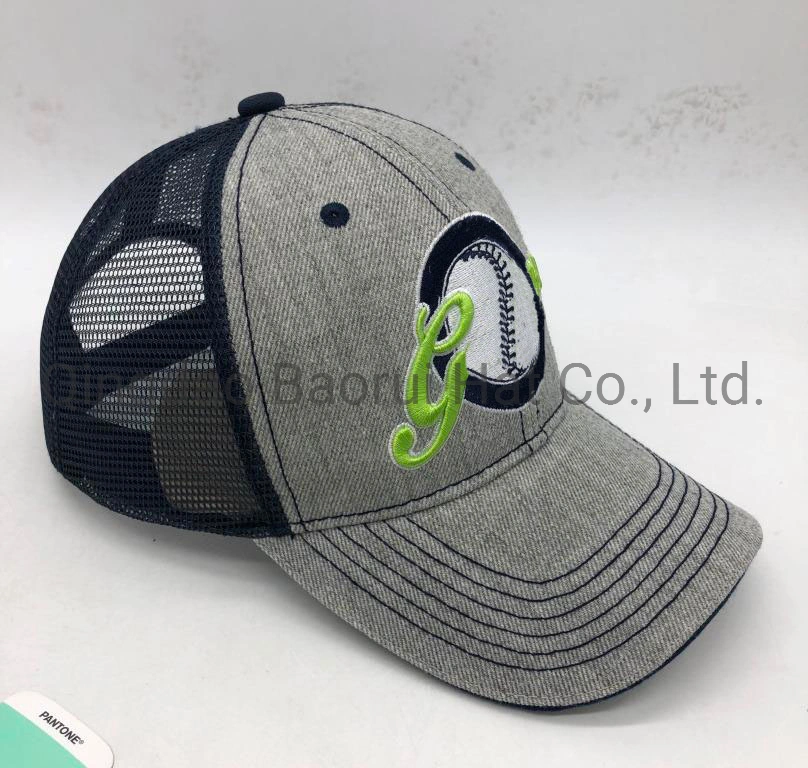 80/20 acrylic Baseball Trucker Mesh Caps Sandwich with 3D Embroidery