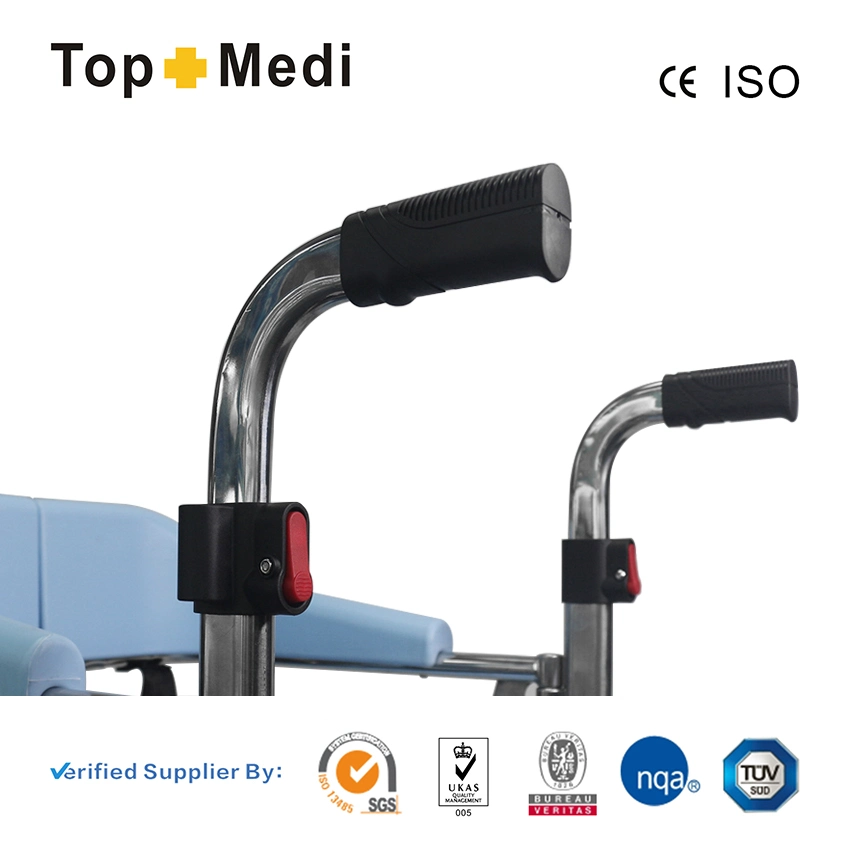 ISO Approved New Medical Equipment Commode Transfer Bath Shower Power Split Wheelchair Chair