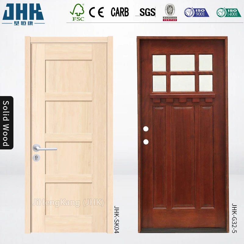 Fabricante de puertas de madera MDF/HDF blancas para exteriores e interiores Jhk