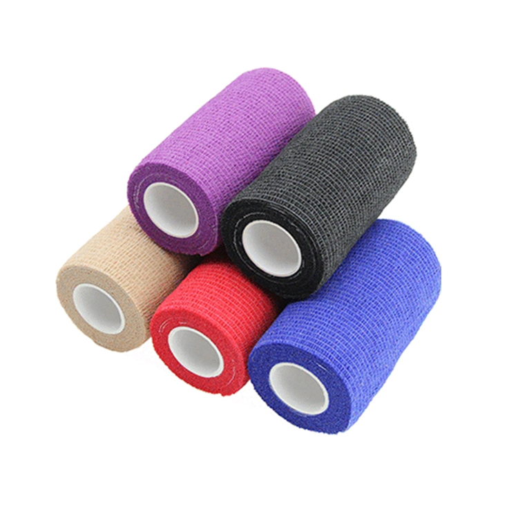 Colored Elastic Athletic Wrap Non Woven Medical Cohesive Bandage Vet Tape for Horse