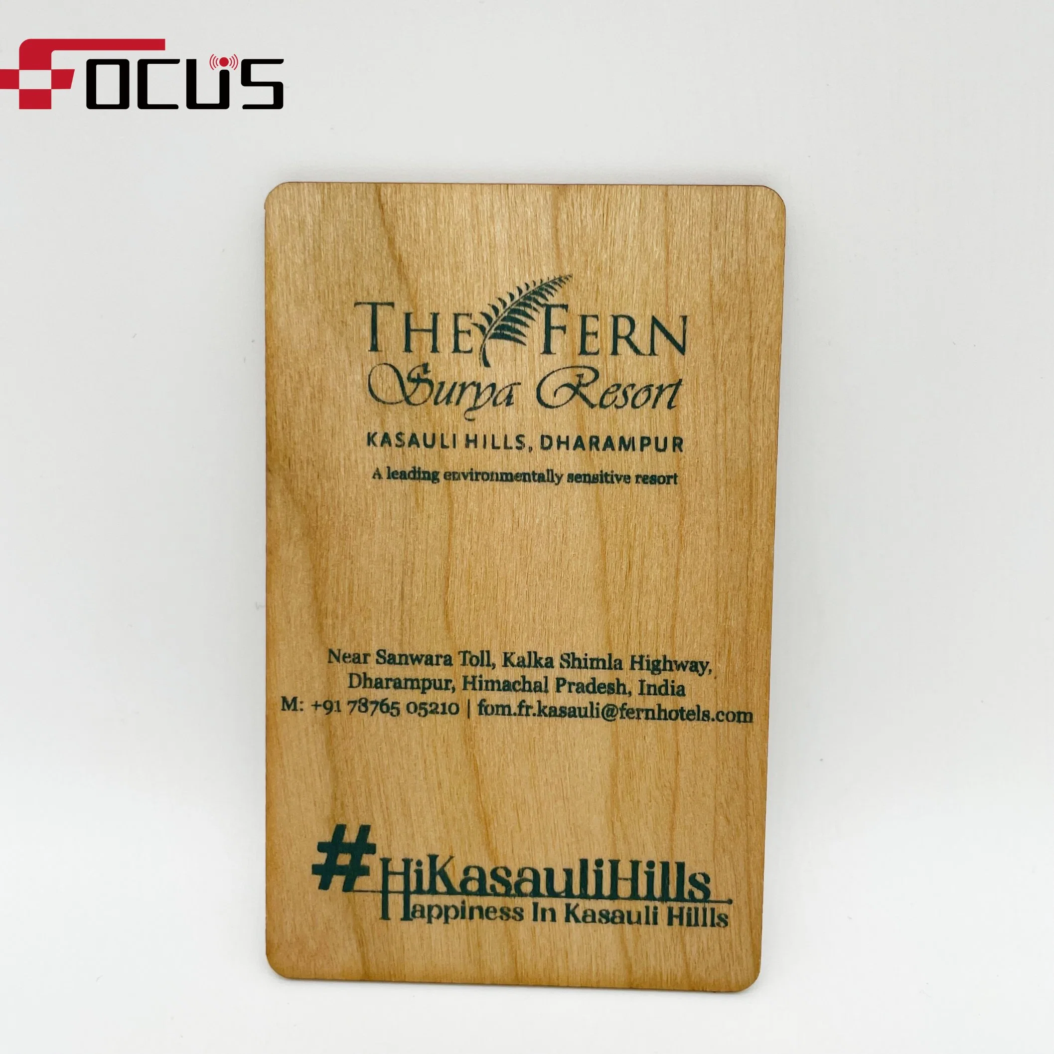 Factory Supply Contactless ISO14443A F08 RFID Wooden Card for Hotel