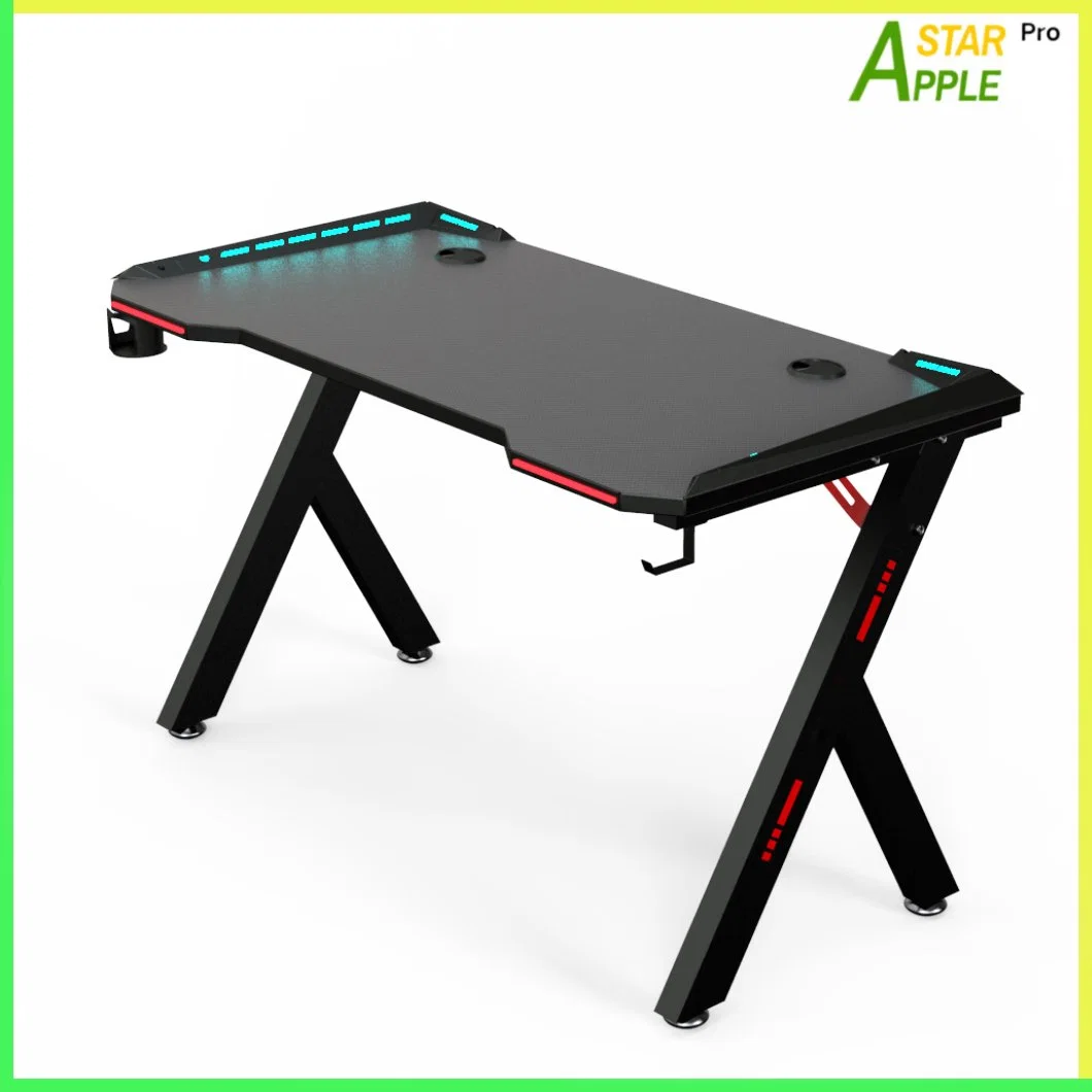 as-A2031r-1006 Wholesale Market Modern Wooden Computer LED Laptop Desk Wood Table Meeting Luxury Executive Game Home Beauty Bedroom Gaming Furniture