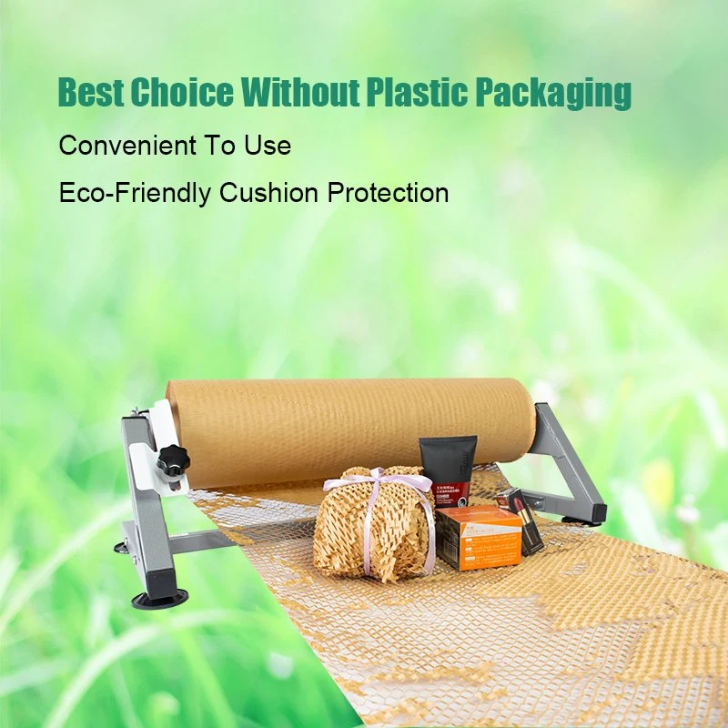 Easy to Operation Kraft Packaging Cushion Wrapping Honeycomb Wrapping Paper Dispenser