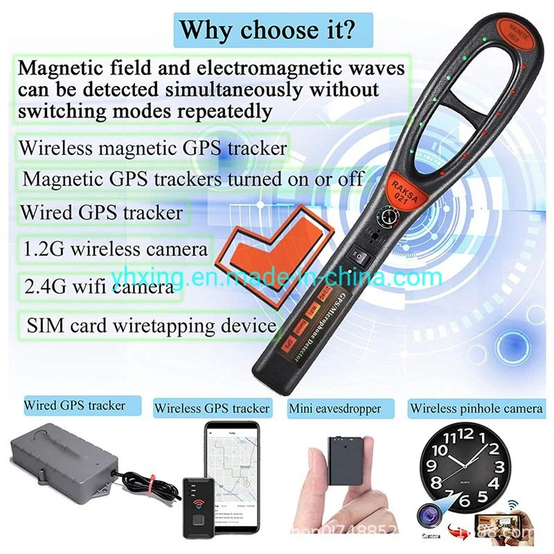 Portable Handheld Security Guard Personal Home Scanner Anti-Spy Car Trackers GPS Tracker RF Wireless Signal Scanner Bug Detector