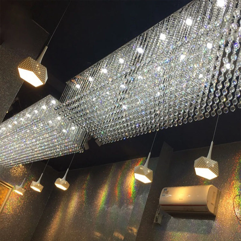 Dangling Crystal Long Ceiling Lamp Fixtures House Project Lighting Fixtures (WH-CA-36)