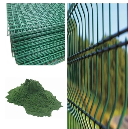 Fluid Bed Dipping PE Thermoplastic Green/Black Color Polyester Powder Coating