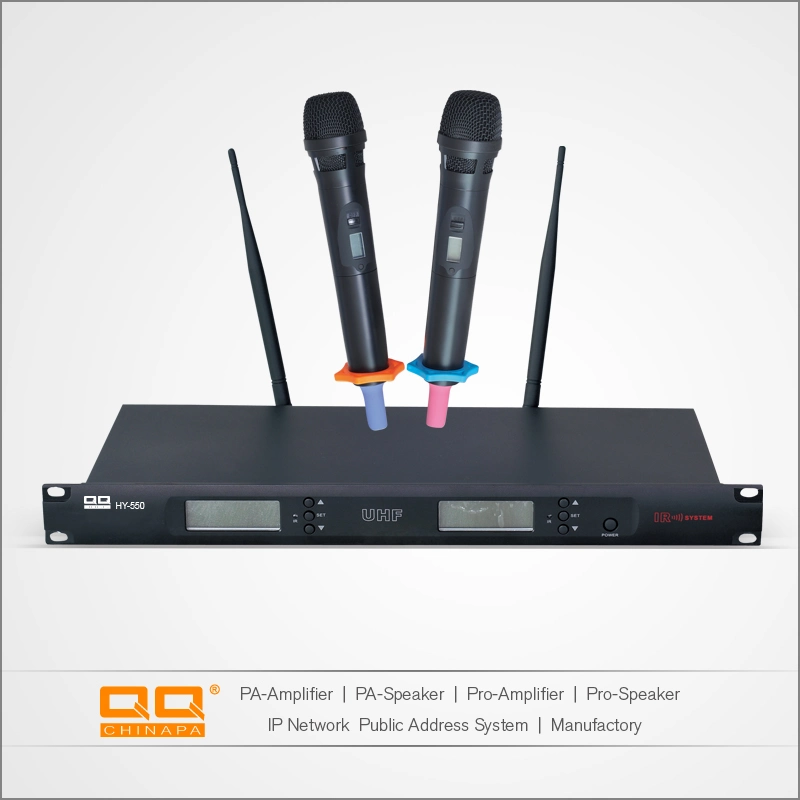 UHF VHF Wireless Microphone 100m Operation Distance with True Diversity