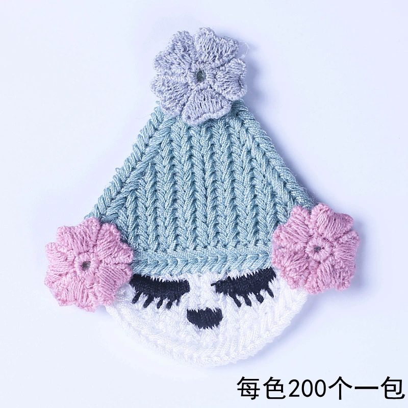 Korean Version Children's Wool Flower Headdress Accessories Winter Style Knitted Hats Clothing Cloth