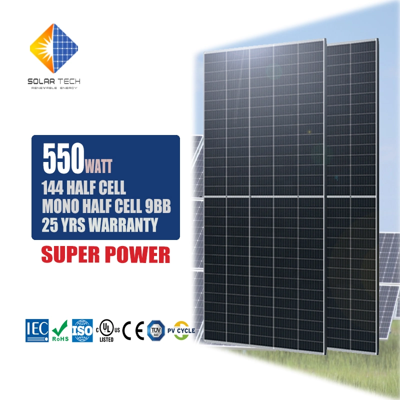 اللوحة الشمسية جينكو ترينا لونجى جا جا 540W 545W نصف لوحات CELL 9bb PV بوحدات SUN Power Panel Solar أحادية البلورات مع ضمان لمدة 25 سنة ISO CE IEC TUV