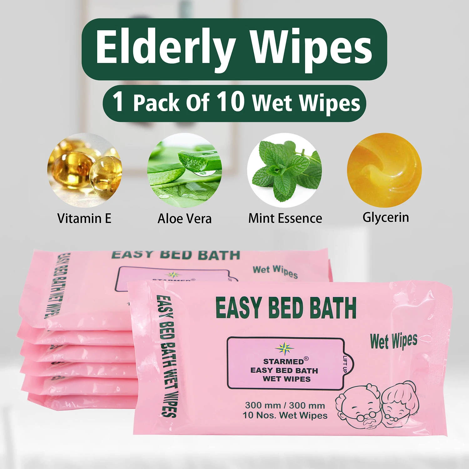 Natural Skin Care Household Supplies Flushable Adult Wipes