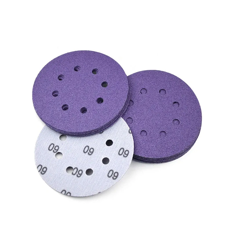 150mm Purple Abrasvie Hook and Loop Disc Velcro Disc Ceramic Sanding Disc