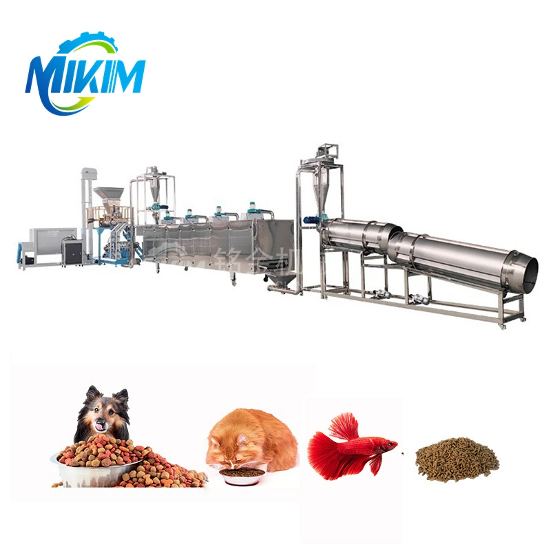 Pet Chicken Cattle Animal Food Making Machine Feed Mixing Pellet Extruder Packing Floating Sinking Salmon Fish Feed Processing Production Line