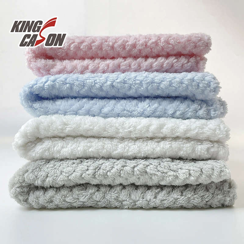 Kingcason حسب الطلب لون الأناناس جاكار قماش الجاكار عادي flannel Fleece للبطانيات