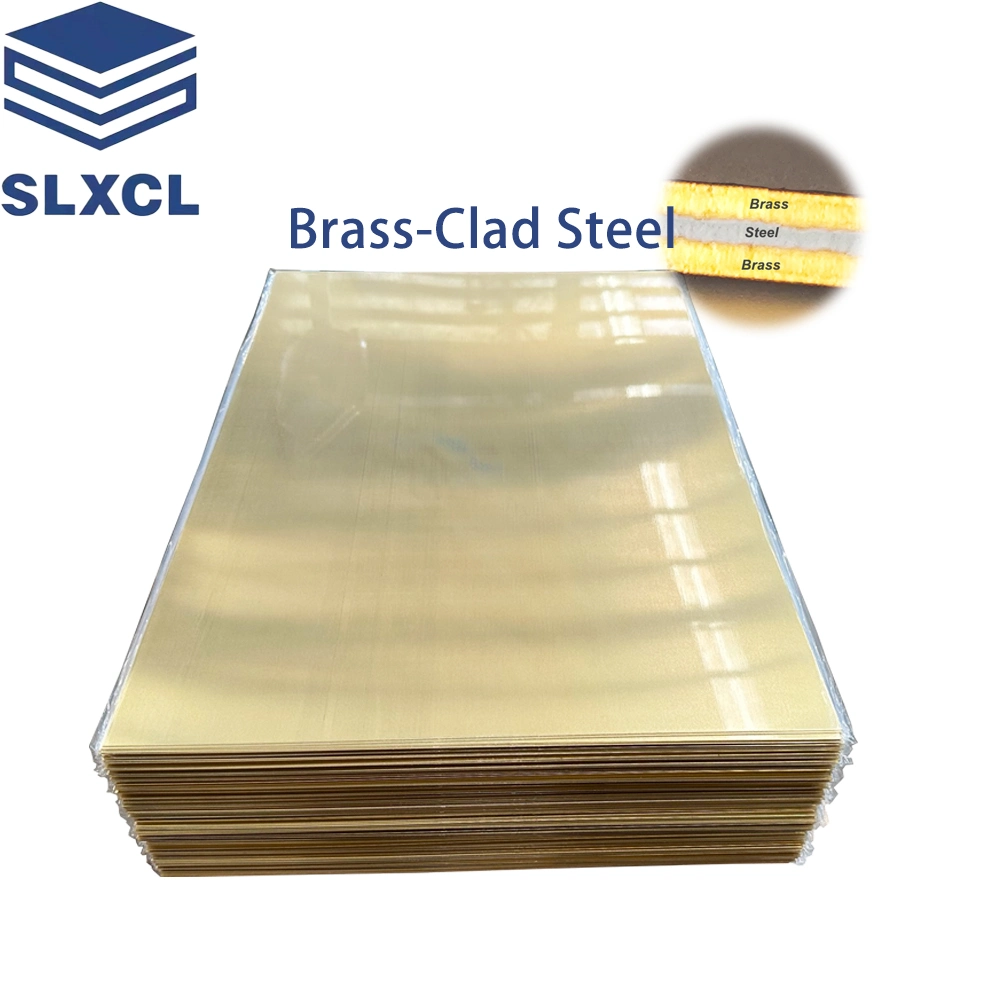 Wholesale/Supplier High quality/High cost performance Flat Brass Roofing Sheets Brass Clad Steel Plate Decorative Plate