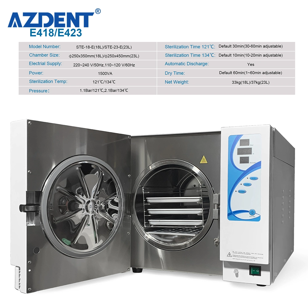 Autoclave automatique stérilisateur à vapeur de stérilisation médicale 6.1 gal