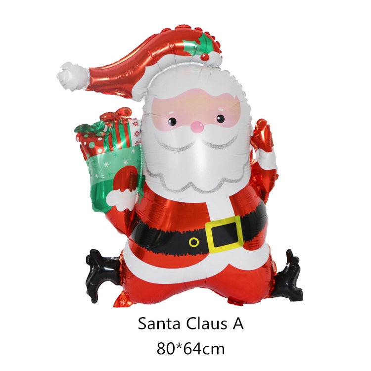 La máxima calidad de la Navidad Santa Claus el muñeco de nieve Hotel Mall Adornos de Navidad de la Escuela de Cine de aluminio de paquete de globos