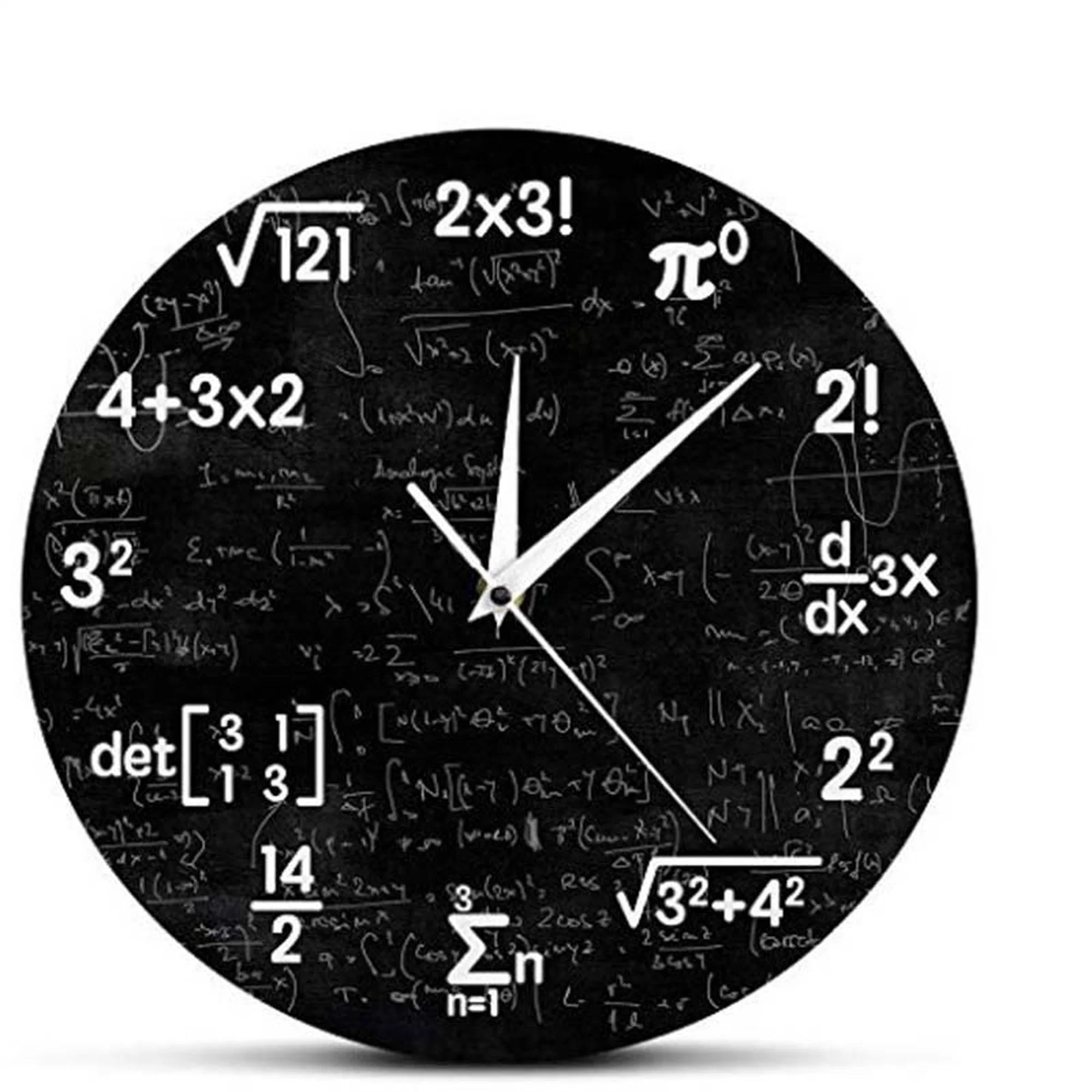 Unique Wall Clock Each Hour Marked by a Simple Math Equation Math Wall Clock