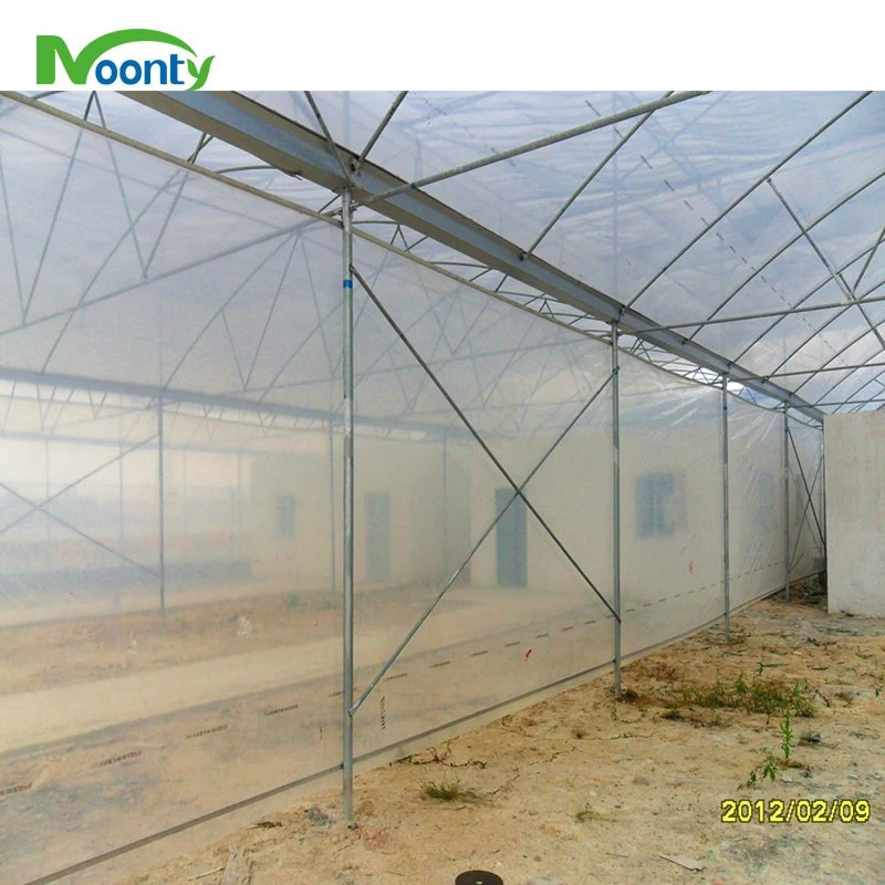 China Lieferant Multi Span Sawtooth Dach Film Greenhouse mit Bewässerung System