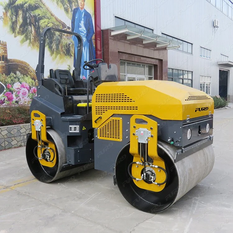 Double Drum 4ton Hydraulic Vibrating Small Ride on Asphalt Road Roller