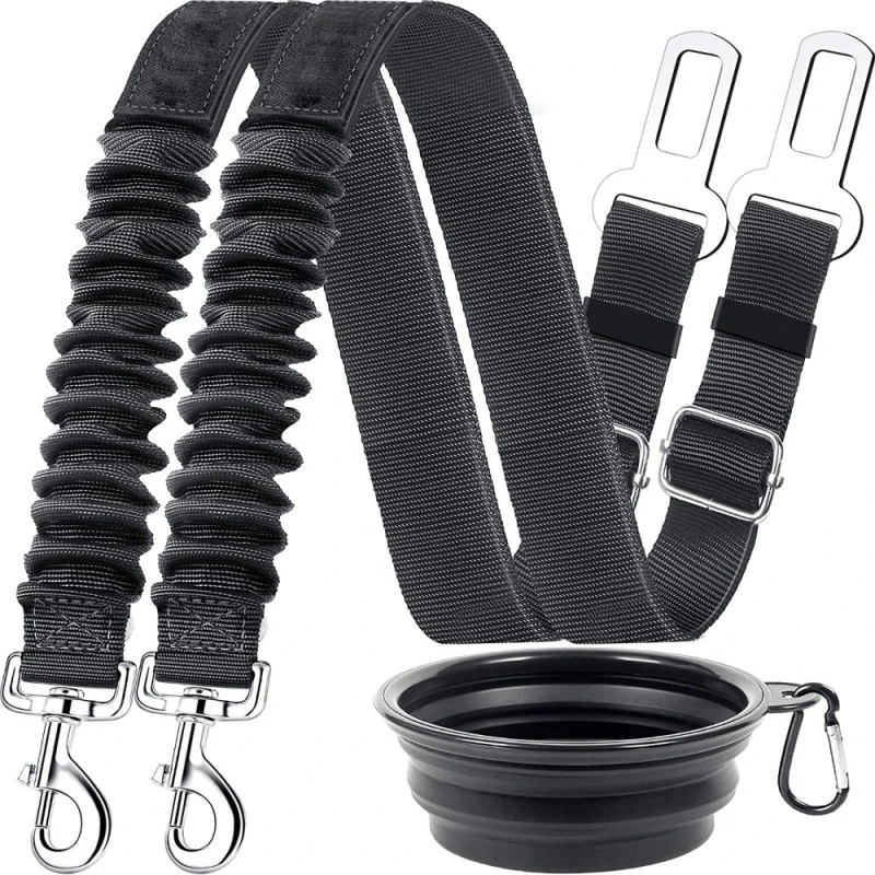 Durable Strong Car Seat Belt for Pet Dog Swivel Snap Metal Buckle Adjustable